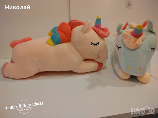 Спящ плюшен еднорог., снимка 2 - Плюшени играчки - 50943985