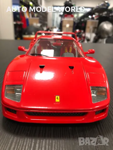 Метална колекционерска количка BURAGO FERRARI F40 мащаб 1:18 NEW, снимка 4 - Колекции - 47108373