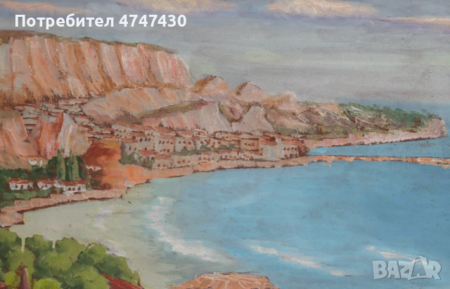 Асен Петков маслени бои Пейзаж от Балчик, снимка 4 - Картини - 53630008