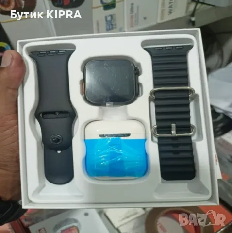 Комплект Smart часовник + TWS слушалки W26 Pro Max ULTRА, снимка 2 - Смарт гривни - 47153024