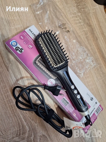 Електрическа четка за изправяне на коса 2 в 1 с дисплей, снимка 2 - Други - 53844190