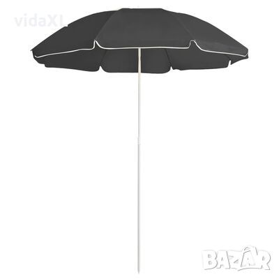 vidaXL Градински чадър със стоманен прът, антрацит, 180 см(SKU:315539, снимка 1 - Други - 46197516