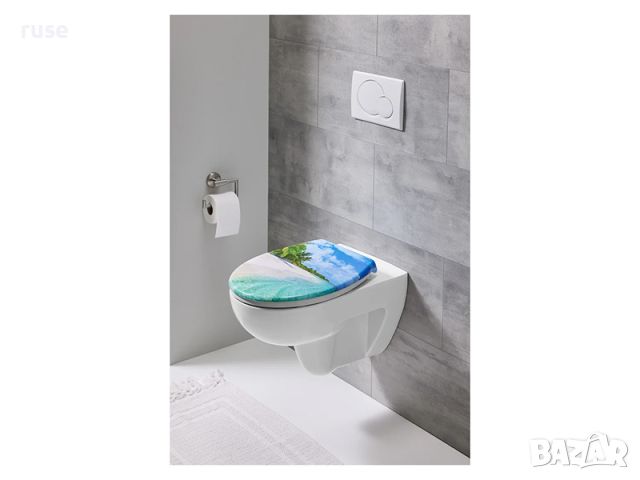 НОВА! Седалка за тоалетна чиния плавно затваряне Easy-Click принт, снимка 2 - Други - 45780424