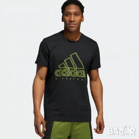 Adidas Logo Basketball  - страхотна мъжка тениска КАТО НОВА , снимка 1 - Тениски - 46308677