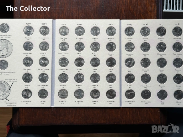 Уникална пълна колекция монети 25 цента, 1/4 долар., снимка 2 - Нумизматика и бонистика - 33576677