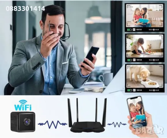 Мини камера WiFi Запис и наблюдение в реално време , снимка 5 - Камери - 47184507