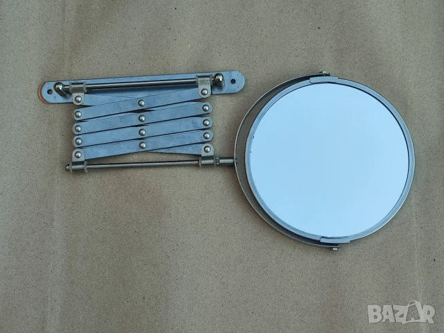 Козметично телескопично  огледало Ø16 см, двустранно, трикратно увеличение, хром., снимка 5 - Други стоки за дома - 51167453