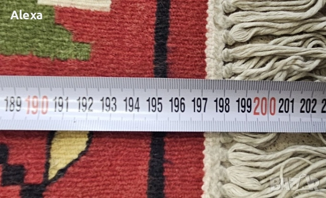 Чипровски килим Пролетна лоза 121 х 197 см ръчно тъкан вълна, снимка 4 - Килими - 52947761