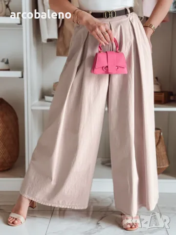 Дамска пола-панталон с колан FLOWES, 3цвята , снимка 4 - Панталони - 49611726