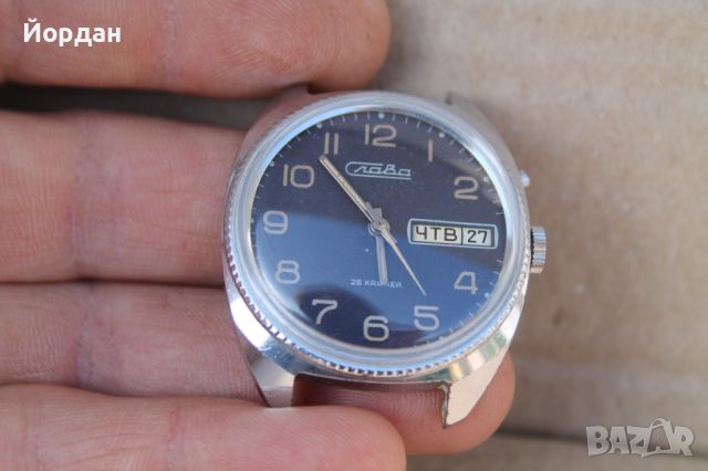 СССР мъжки часовник ''Слава'' 26 камъка , снимка 2 - Антикварни и старинни предмети - 45469318