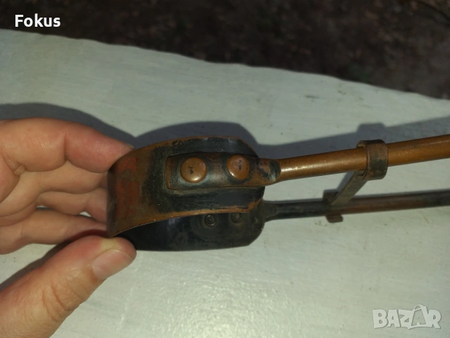 СТАРА АНТИКВАРНА БРОНЗОВА ЩИПКА ЗА КАМИНА, снимка 4 - Антикварни и старинни предмети - 53519363