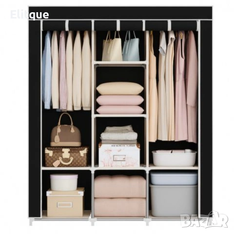 Сгъваем текстилен гардероб XXL 170x170x45 см – просторен, здрав и практичен, снимка 10 - Декорация за дома - 54219638