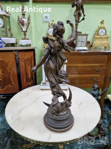 Страхотна антикварна колекционерска френска фигура статуетка , снимка 7 - Антикварни и старинни предмети - 44969016