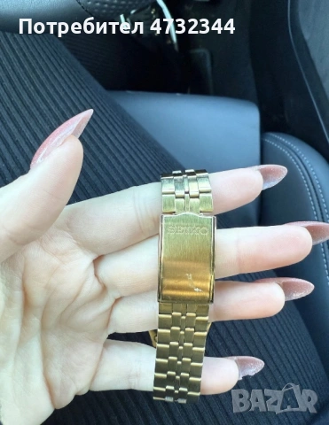 Златен мъжки часовник на марката Seiko, снимка 3 - Мъжки - 53406518