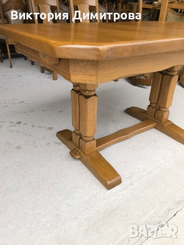 Комплект трапезария: маса и 6 стола , снимка 3 - Маси - 53585013