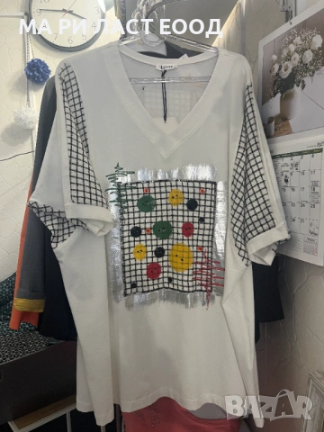 Дамска туника с къс ръкав