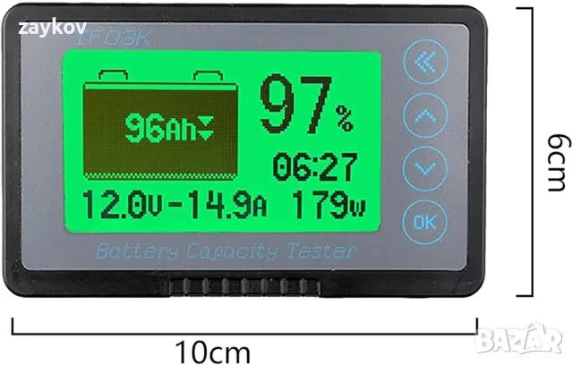 Индикатор за капацитета на батерията, 8-120V 350A Монитор на батерията, снимка 7 - Други инструменти - 46865808