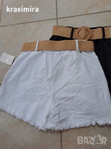 Къси панталонки в бяло и черно , снимка 4 - Къси панталони и бермуди - 46448486