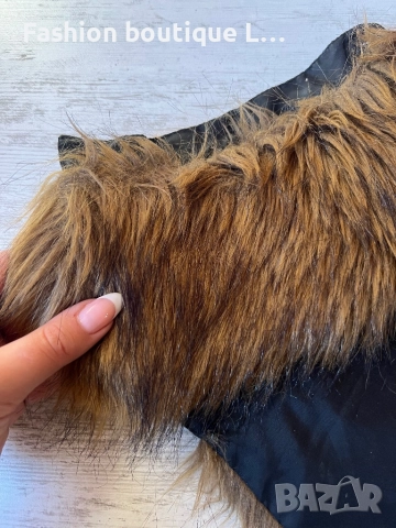 Пухена яка с косъм подходяща за яке или друга дреха 🖤, снимка 4 - Други - 52944035