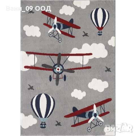 120х170см! Детски килим "Самолети"