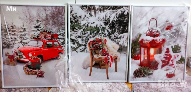 Коледна украса,коледни картини/фотография, снимка 3 - Декорация за дома - 52502211