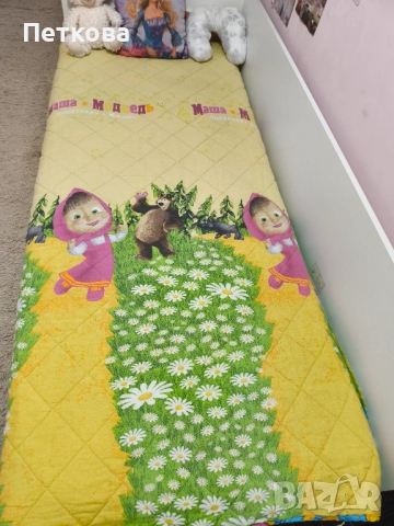 Запазено двулицево шалте за ъглово легло , снимка 2 - Спално бельо - 52595177