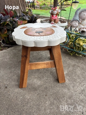 Столче / Табуретка от тиково дърво, снимка 2 - Други - 44077986