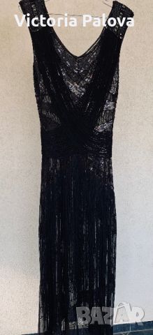 Уникална бутикова рокля с ресни, снимка 3 - Рокли - 41651467
