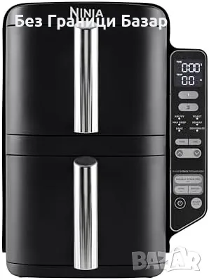 Нов въздушен фритюрник Ninja Double Stack Air Fryer 7.6L, 6 функции, 2 чекмеджета, снимка 1 - Фритюрници - 48002113