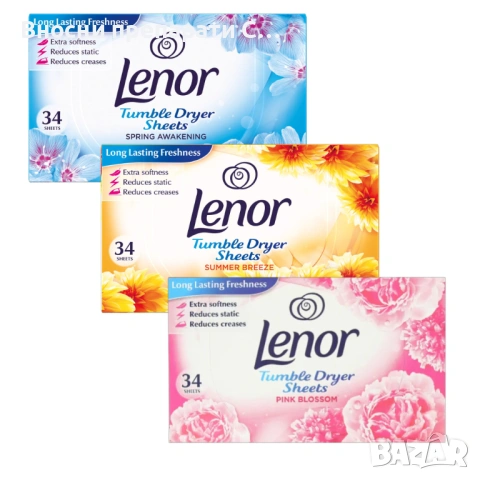 Lenor Pink Blossom кърпички за сушилня  34 бр, снимка 2 - Перилни препарати и омекотители - 53743809