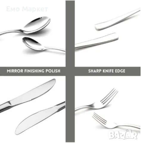 Комплект прибори за хранене Luigi Ferrero Prima FR-2402, 24 части, снимка 2 - Други - 50355462