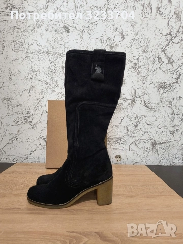 Оригинални велурени ботуши U.S. Polo Assn. – Естествен велур, №41, снимка 4 - Дамски ботуши - 53522457