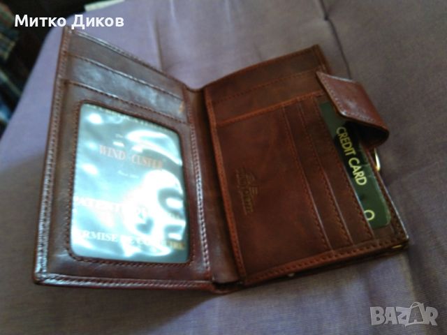 Wind Custer марково ново портмоне италианско естествена кожа 145х90мм, снимка 11 - Портфейли, портмонета - 45797894