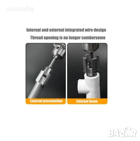 ANIMABG Инструмент за резба на тръби, DN15, 1/2'', MPP манганова стомана, снимка 3 - Други инструменти - 51480848