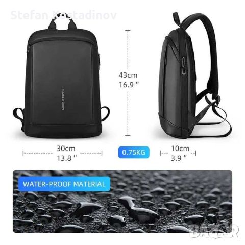 бизнес раница MARK RYDEN thin backpack, снимка 6 - Раници - 46206361