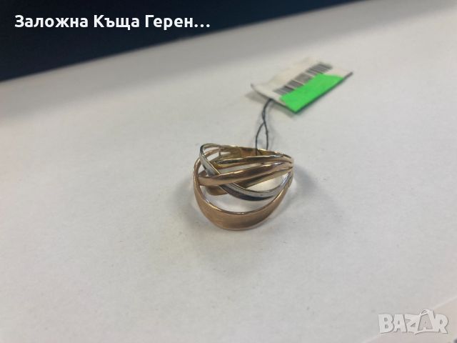 Дамски златен пръстен 4,14гр. размер 58, снимка 2 - Пръстени - 45112368