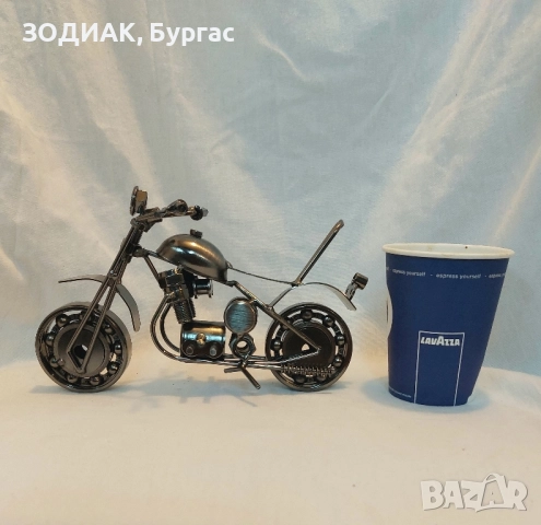 Метална Пластика - МОТОЦИКЛЕТ - 29 см, снимка 7 - Декорация за дома - 27275447