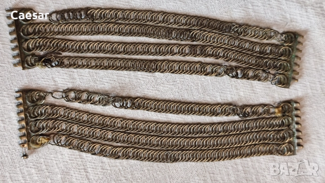 Комплект възрожденски верижни сребърни гривни, снимка 2 - Антикварни и старинни предмети - 52084563