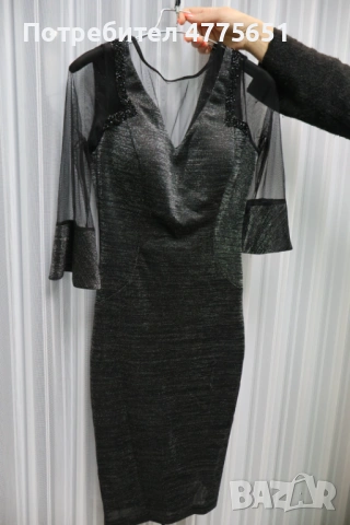 Черна вечерна рокля, размер 36 (S)