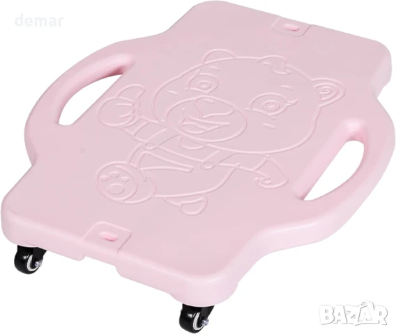 Сензорна тротинетка с дръжки за деца - за аутизъм, ADHD и SPD - розова, средна, снимка 1