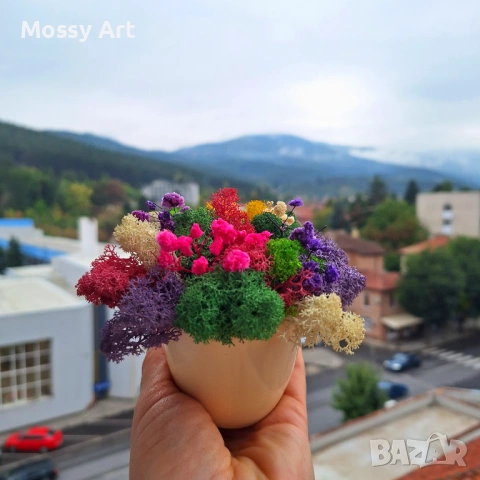 За 8ми март декорации със скандинавски мъх, снимка 13 - Декорация за дома - 53691501