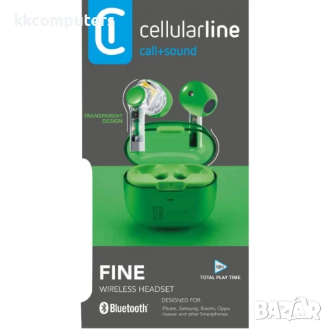 TWS Fine, Зелени Bluetooth слушалки, снимка 2 - Bluetooth слушалки - 50601811