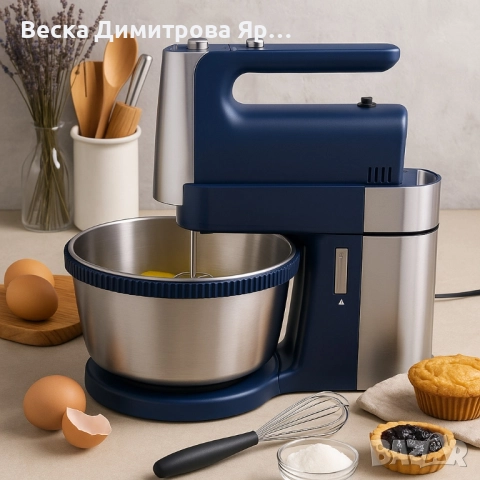 Комплект ръчен миксер с купа J. POWER HM-J03, снимка 3 - Миксери - 51635194