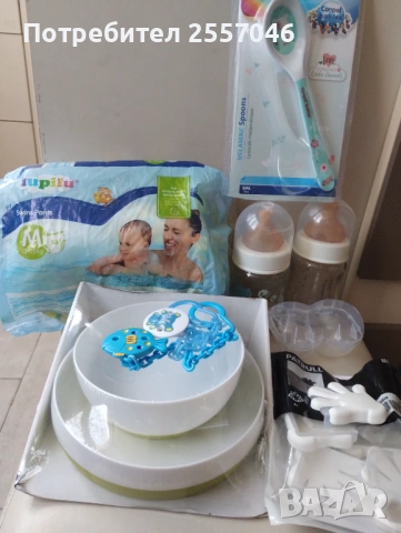 Лот за бебе - шишета, предпазители за ъгли, купички и др