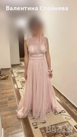 Дълга официална розова рокля, снимка 1 - Рокли - 46128057