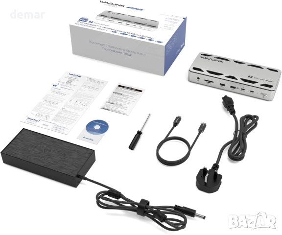 WAVLINK Thunderbolt 5 Dock, 12-в-1 TB5 докинг станция, 8K дисплей, снимка 9 - Други - 52693344