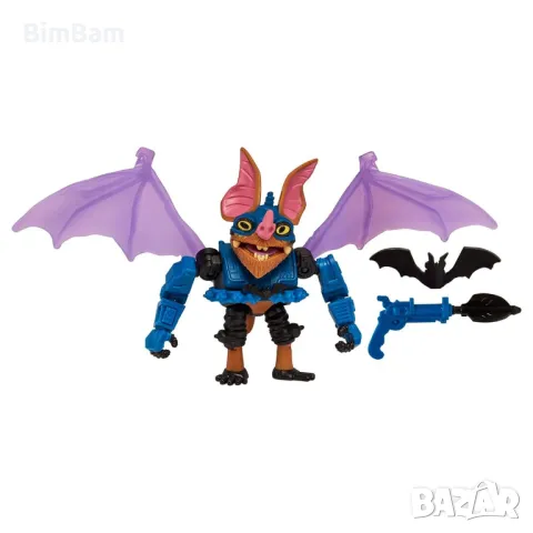 Оригинална eкшън фигурка Костенурките Нинджа TMNT Mutant Mayhem - Wingnut Robo-Bat, снимка 2 - Фигурки - 48060393