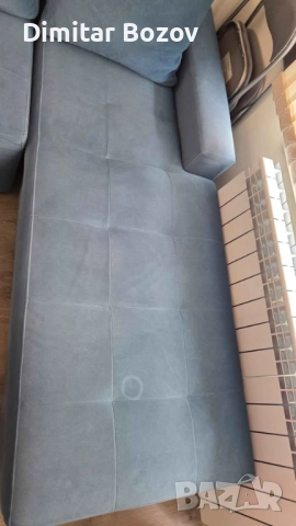 Син Диван за продан , снимка 2 - Дивани и мека мебел - 52440304