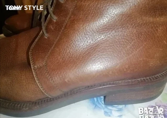 VIBRAM Оригинал Нови Мъжки Боти Изцяло от Натурална Естествена Кожа 44, снимка 2 - Мъжки боти - 53661158