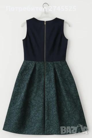 Зелена рокля с джобове, снимка 2 - Рокли - 50829635